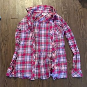 Pink and gray flannel